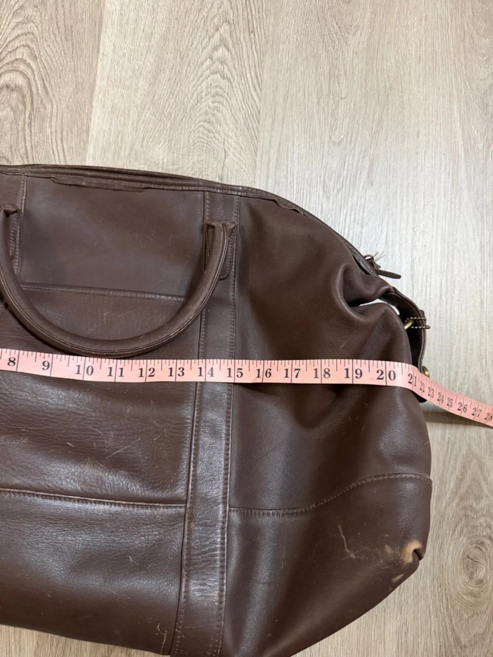Coach Men's Brown Leather Duffel Bag - Picture 15 of 16